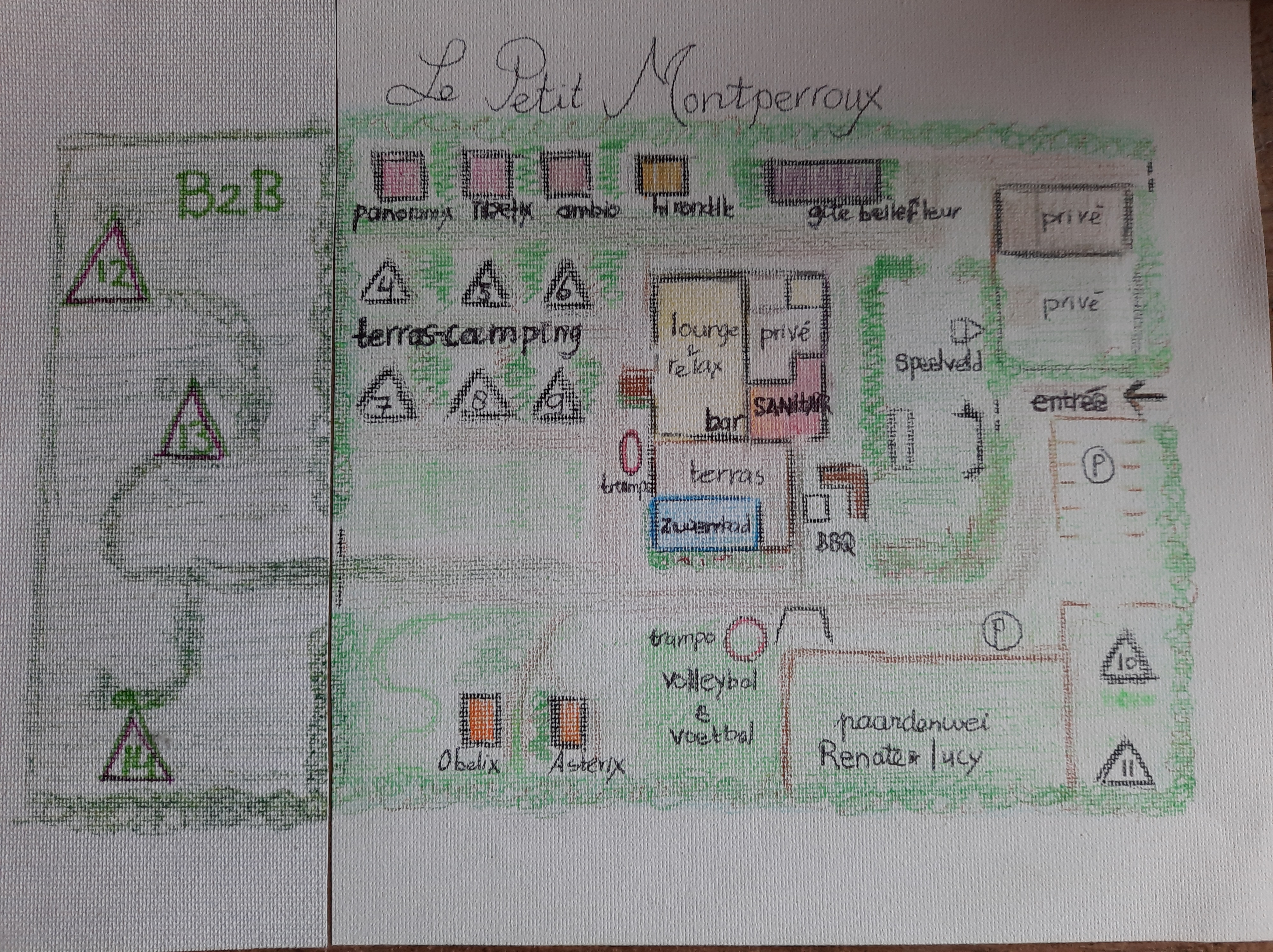 Plattegrond van Camping Le Petit Montperroux